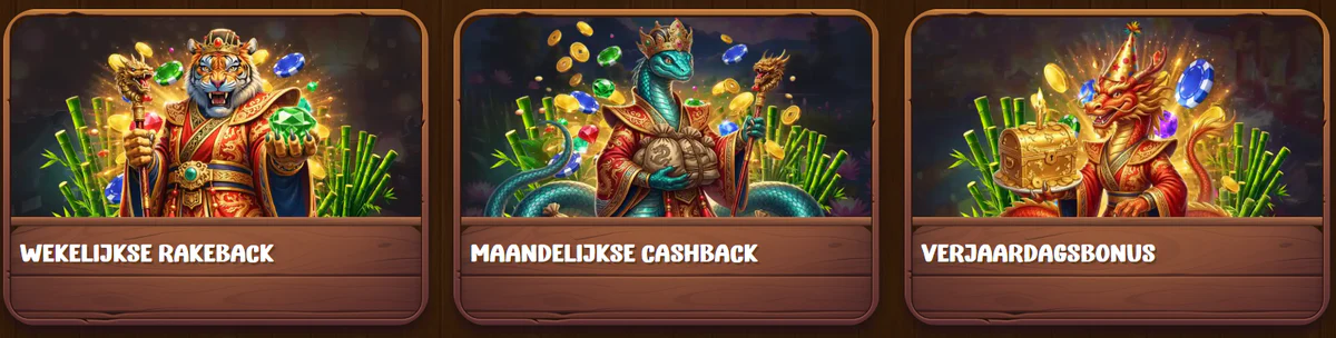 Asino Casino bonussen met wekelijkse rakeback, maandelijkse cashback en een verjaardagsbonus